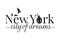 New York city of dreams, Wording Design, Wall Decals, Statue of Liberty