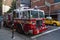 New York City firefighter truck parked in the street