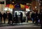 New York City Food Vendor at Night