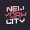 New York City grunge stylized graphic t-shirt vector design