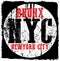 New York City grunge vector print and varsity. For t-shirt