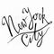 New York city. Hand drawn typography poster.Typographic print poster. T shirt hand lettered calligraphic design