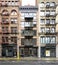 New York City - Historic block of old buildings on Great Jones Street in the NoHo neighborhood of Manhattan