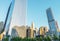 NEW YORK CITY - JUNE 12, 2013: NYC\'s 9/11 Memorial at World Trad
