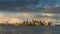 New York City Lower Manhattan cityscape time lapse video with afternoon rain storm