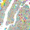 New York City Manhattan Colorful Map