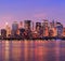 New York City Manhattan dusk panorama