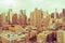 New York City - Manhattan, New York USA - Vintage Skyline