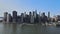 New York City Manhattan skyline panorama beautiful America of aerial view on skyscrapers over Hudson River US