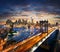 New York City - Manhattan after sunset - beautiful cityscape