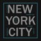 New York City - modern typography for design clothes, athletic t-shirt. Graphics for print product, apparel. Badge for sportswear.