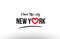 new york city name love heart visit tourism logo icon design