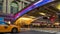 NEW YORK CITY - November 14, 2019: Pershing Square entrance to Grand Central Terminal. Commuters rush home on crosswalk into Grand