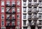 New York City old fashioned apartment buildings