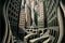 New york city painted by escher illustration generative ai