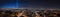 New York City Panorama of Tribute in Light and Skyline