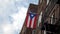 New York City Puerto Rican flag establishing shot