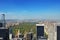 New York City skyline, central park and skyscrapers of Manhattan aerial view