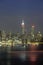 New York City Skyline at night as seen from Weehawken, New Jersey