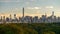 New York City skyline over Central Park in early autumn