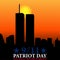 New York City Skyline with Twin Towers.  09.11.2001 American Patriot Day anniversary banner