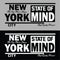New York city, State of mind Typography Design T-shirt Graphic Stock Vector