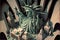 New york city statue of liberty painted by escher illustration generative ai