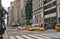 New York City Street Traffic Midtown Manhattan Yellow Taxi Cabs City Scene