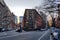 New York City streets at dusk in the East Village