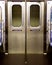 New-York City Subway doors from inside a car
