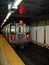 New York City Subway Train Entering Station