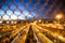 New York City Train yard and fence