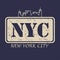New York City typography for design clothes, t-shirts. Vector illustration.