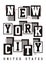 New York City typography Design for t shirt print