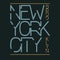 New York City Typography Graphics, T-shirt Printing Design. New York City, Brooklyn original wear