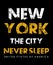 New York City typography slogan, for apparels and t-shirt print graphics, Emblem, vectors