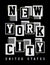New York City United States, Tshirt sport typography vector