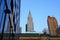 New York City, USA - June 7, 2017: View of chrysler building at sunset from 42st