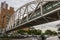 New York City, USA - June 8, 2017: Traffic in Manhattan under Tribeca Bridge in West street / Chambers St, New York City