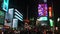 New York City, USA - October 4, 2016:Times Square with the permanent advertising LED signs of CocaCola, Budweiser and the other
