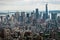 New York City. Wonderful panoramic aerial view of Manhattan Midtown Skyscrapers - Image