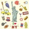 New York doodle set