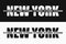 New York fashion typography with slogan on stripe - City of dreams. Graphics design for apparel and clothes print. Vector.