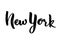 New York hand-lettering calligraphy.