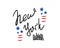 New York lettering handwritten sign, Hand drawn grunge calligraphic text. Vector illustration