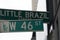 New york little brazil street sign