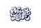 New York logo, city label, emblem. Hand drawn lettering composition