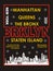 New york, manhattan, the bronx, staten island, brooklyn , vectors