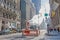 New York Manhattan Fifth Avenue orange steam vapor