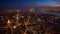 New York Manhattan skyline top view during autumn sunset with amazing colors and sights of skyscrapers